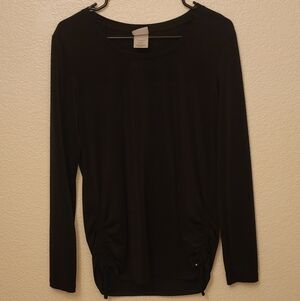 Danskin Long Sleeve Women's Size 12-14 Black Athletic Top
